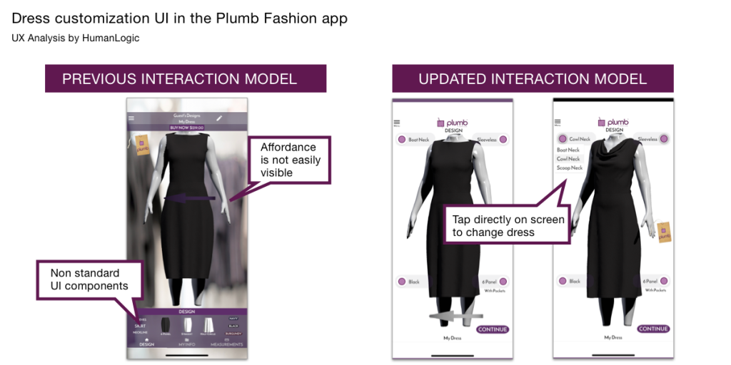 Plumb Fashion UI customization recommendations for iPhone app